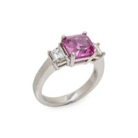 PINK SAPPHIRE AND DIAMOND RING