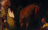 Group of Indians with Their Horses