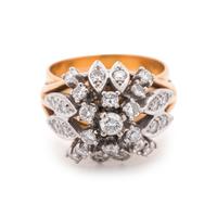 BICOLOR GOLD AND DIAMOND RING