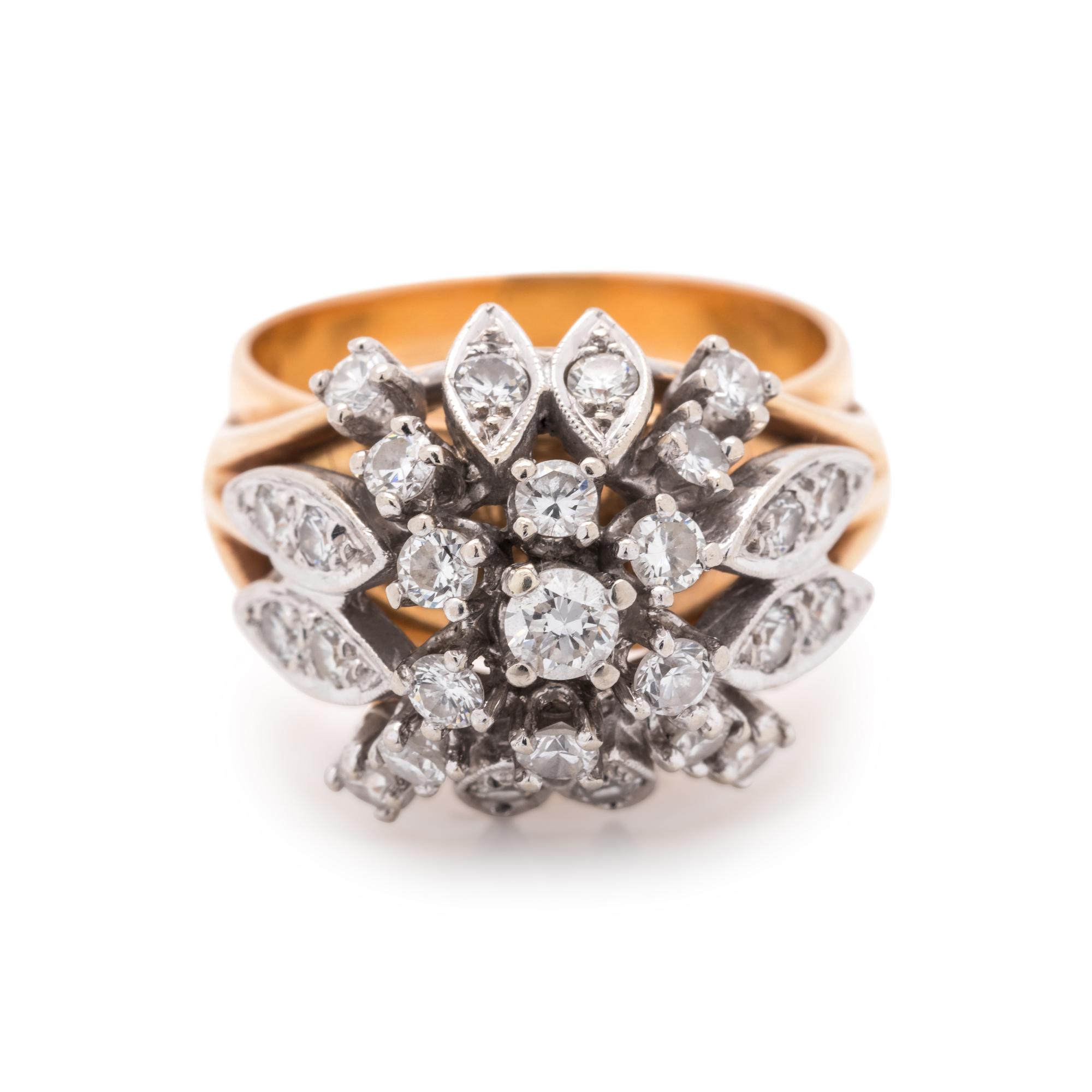 BICOLOR GOLD AND DIAMOND RING