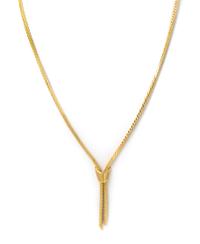An 18 Karat Yellow Gold Lariat Necklace, 10.00 dwts.