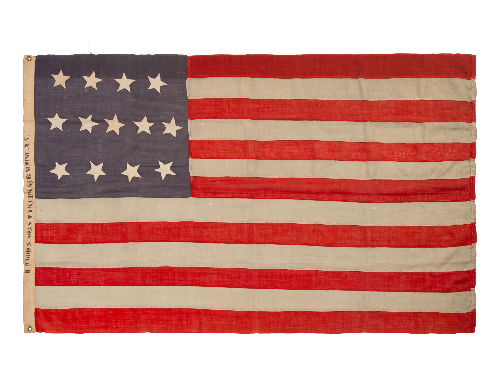 [FLAGS]. 13-star American flag. Ca late 19th-early 20th century.