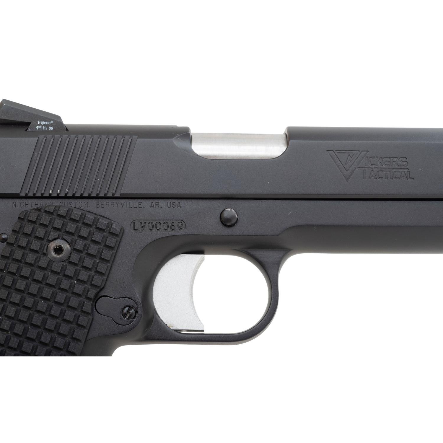 *Nighthawk Custom Vickers Tactical Model 1911 Pistol with Bag and 5 Magazines Serial Number Consecutive with Previous Lot