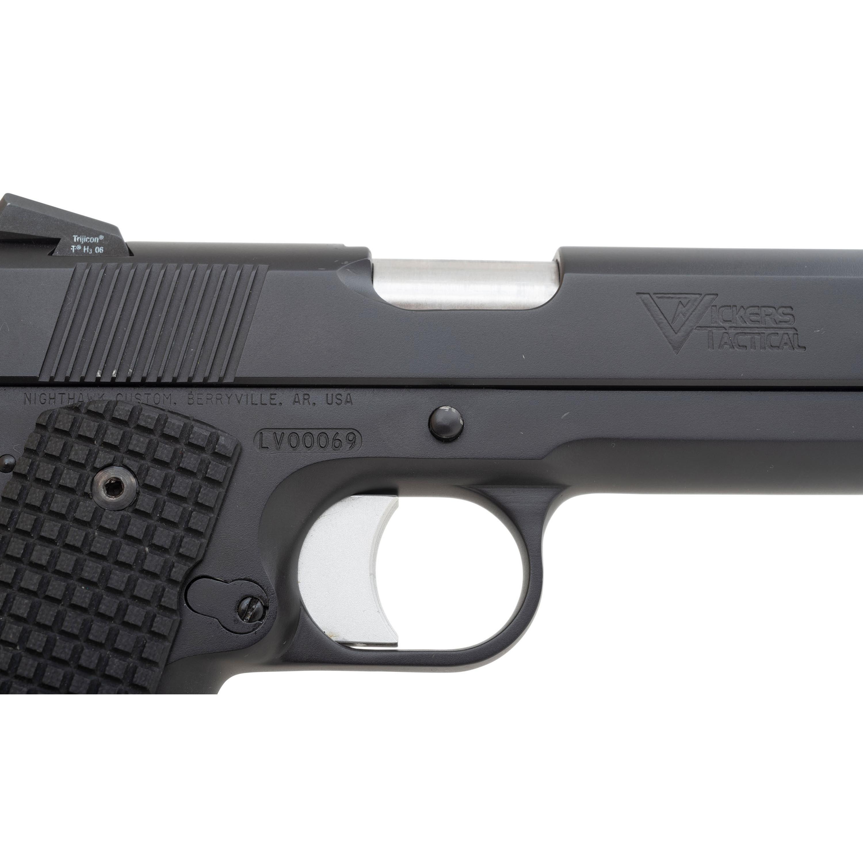 *Nighthawk Custom Vickers Tactical Model 1911 Pistol with Bag and 5 Magazines Serial Number Consecutive with Previous Lot