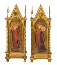 A Pair of Grand Tour Paintings in Giltwood Frames Height of first 27 inches. — AFTER FRA ANGELICO, 19TH CENTURY