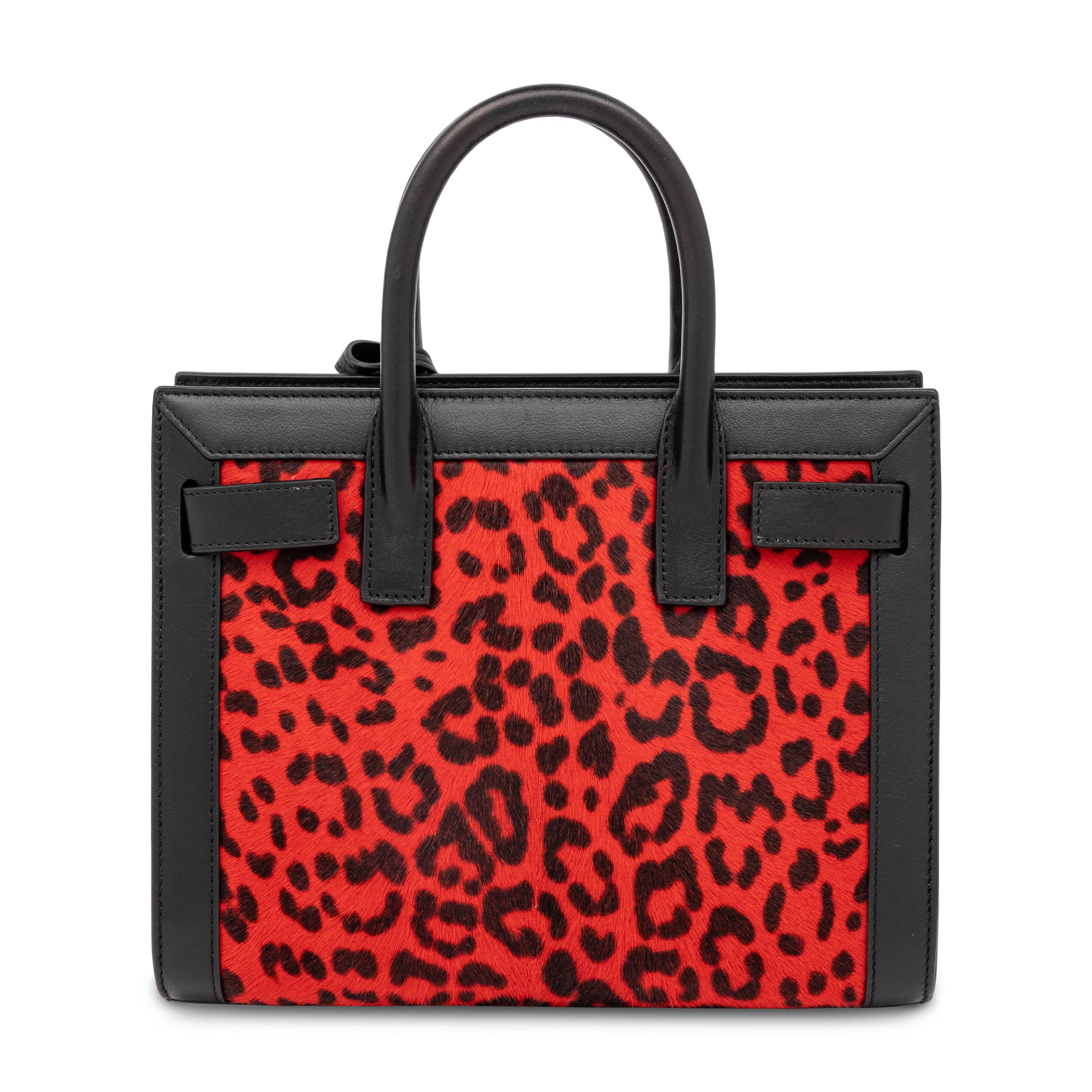 Saint Laurent, Nano Sac du Jour in Cheetah-Print Pony Hair & Leather