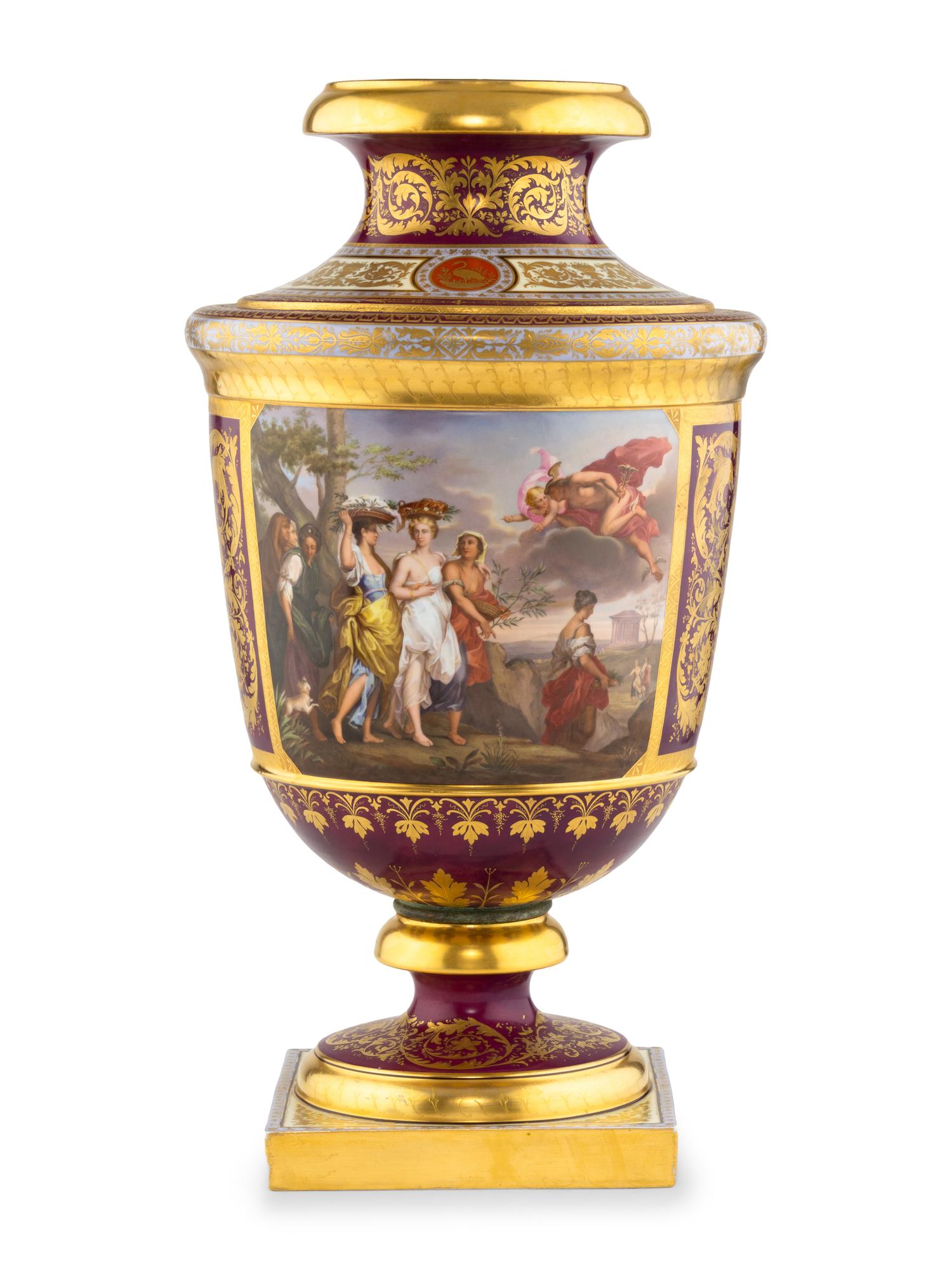 A Vienna Porcelain Urn