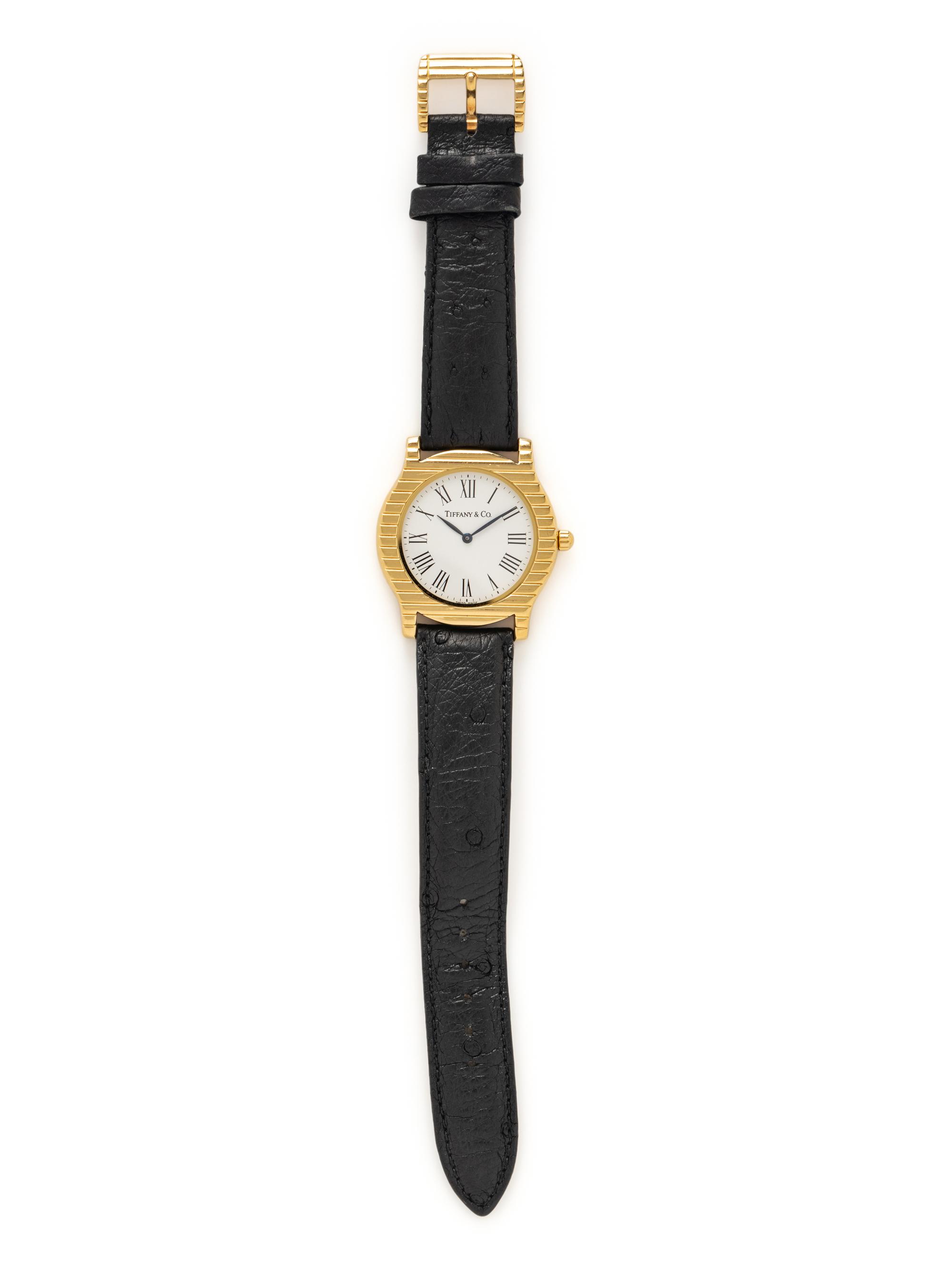 TIFFANY & CO., YELLOW GOLD 'CORDIS' WATCH