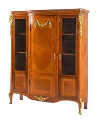 A Pair of Louis XV Style Gilt Bronze-Mounted Parquetry Bibliothèques
