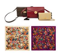 Five Karl Lagerfeld Items: Three Handbags, Two Scarves, 1980-90s