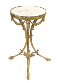 A Neoclassical Gilt Bronze Table Height 29 x diameter of top 16 inches. — LATE 19TH CENTURY