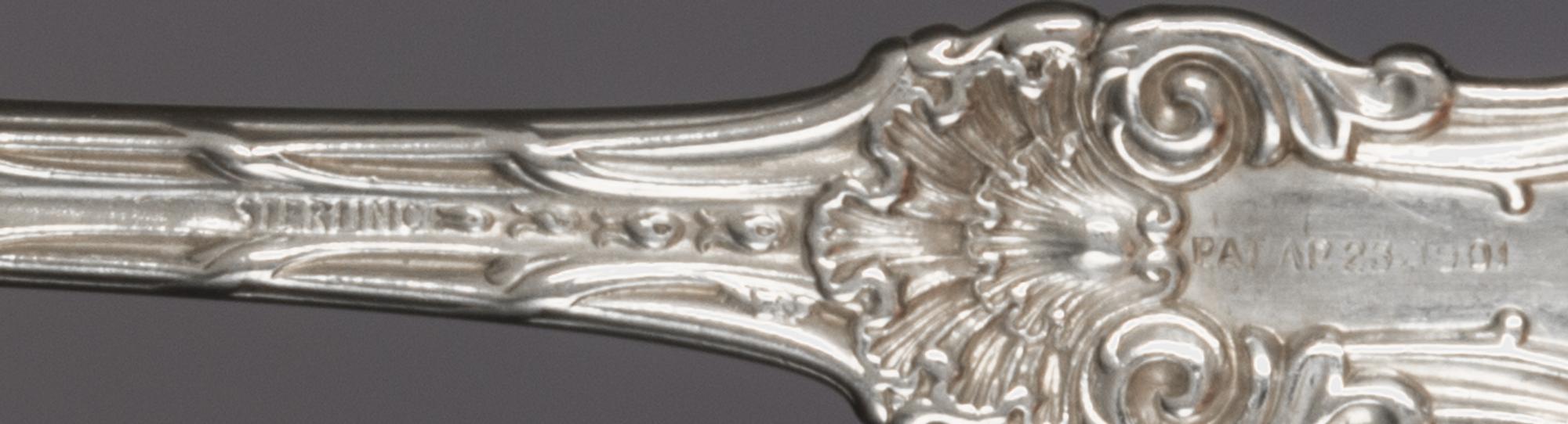 An American Silver Flatware Service, Whiting Mfg. Co., New York, NY, King Edward pattern, comprising: 12 dinner forks 12 luncheon forks