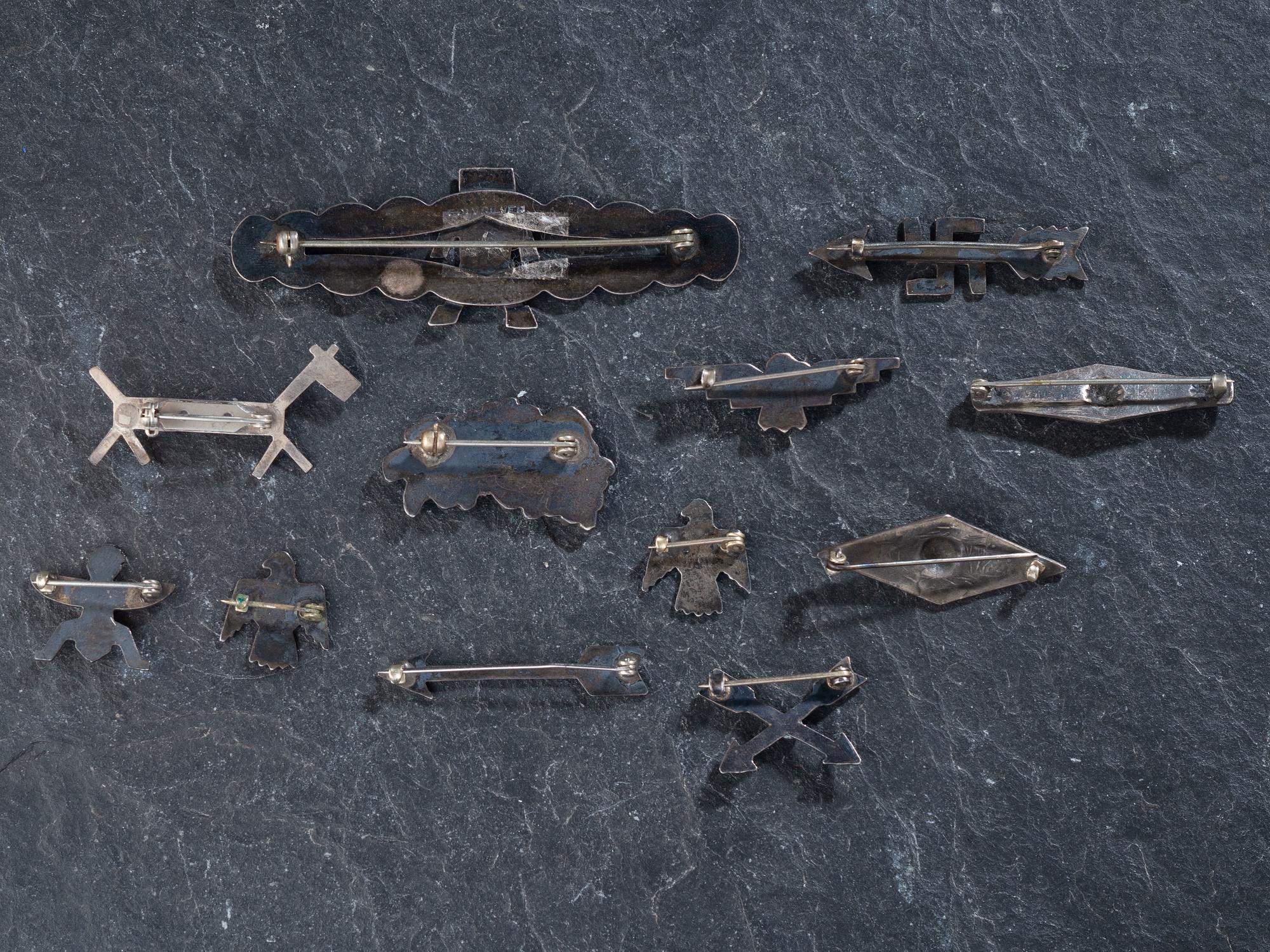 Collection of Navajo and Zuni Curio Pins