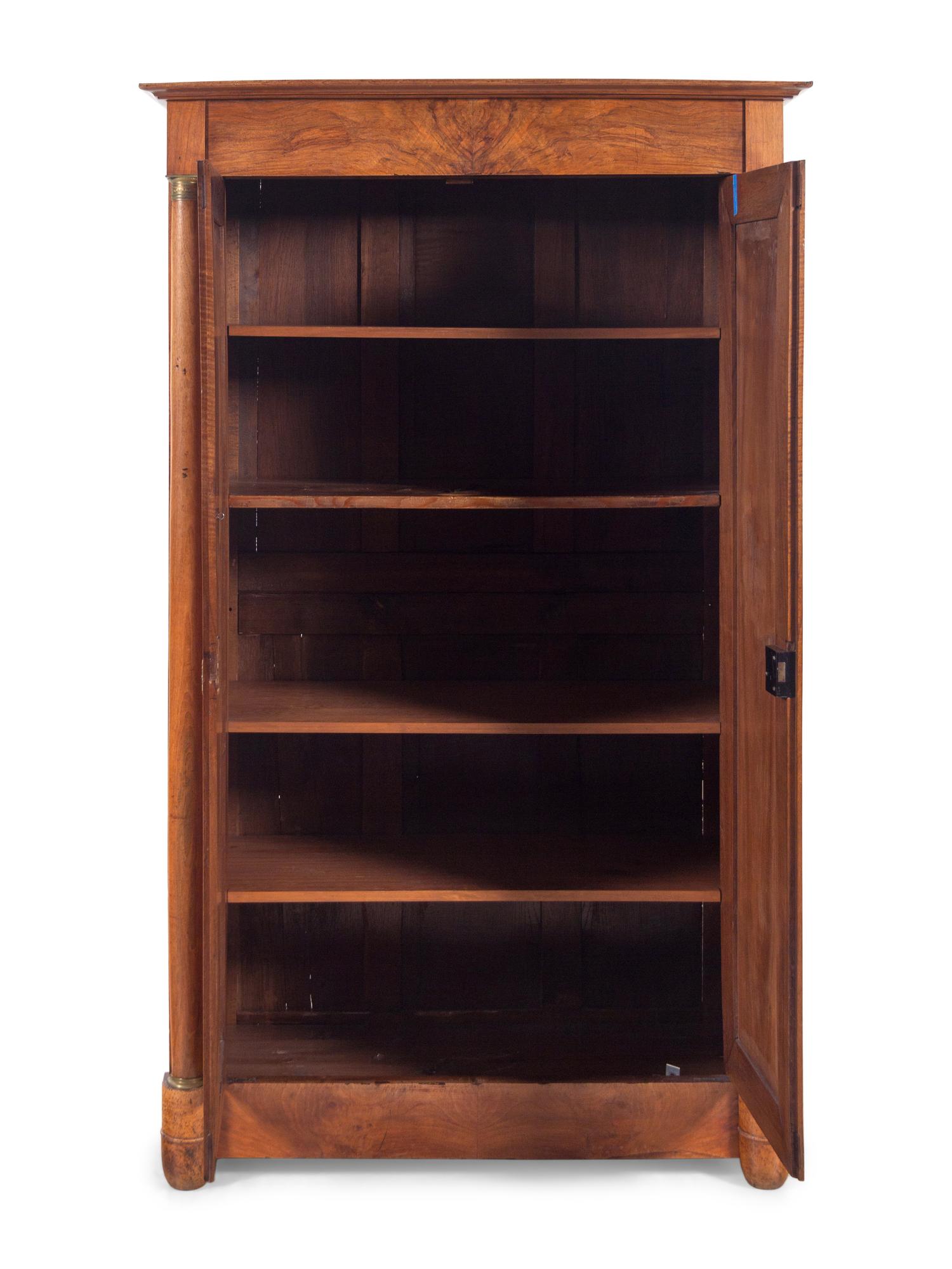 A Louis Philippe Gilt Metal Mounted Walnut Armoire