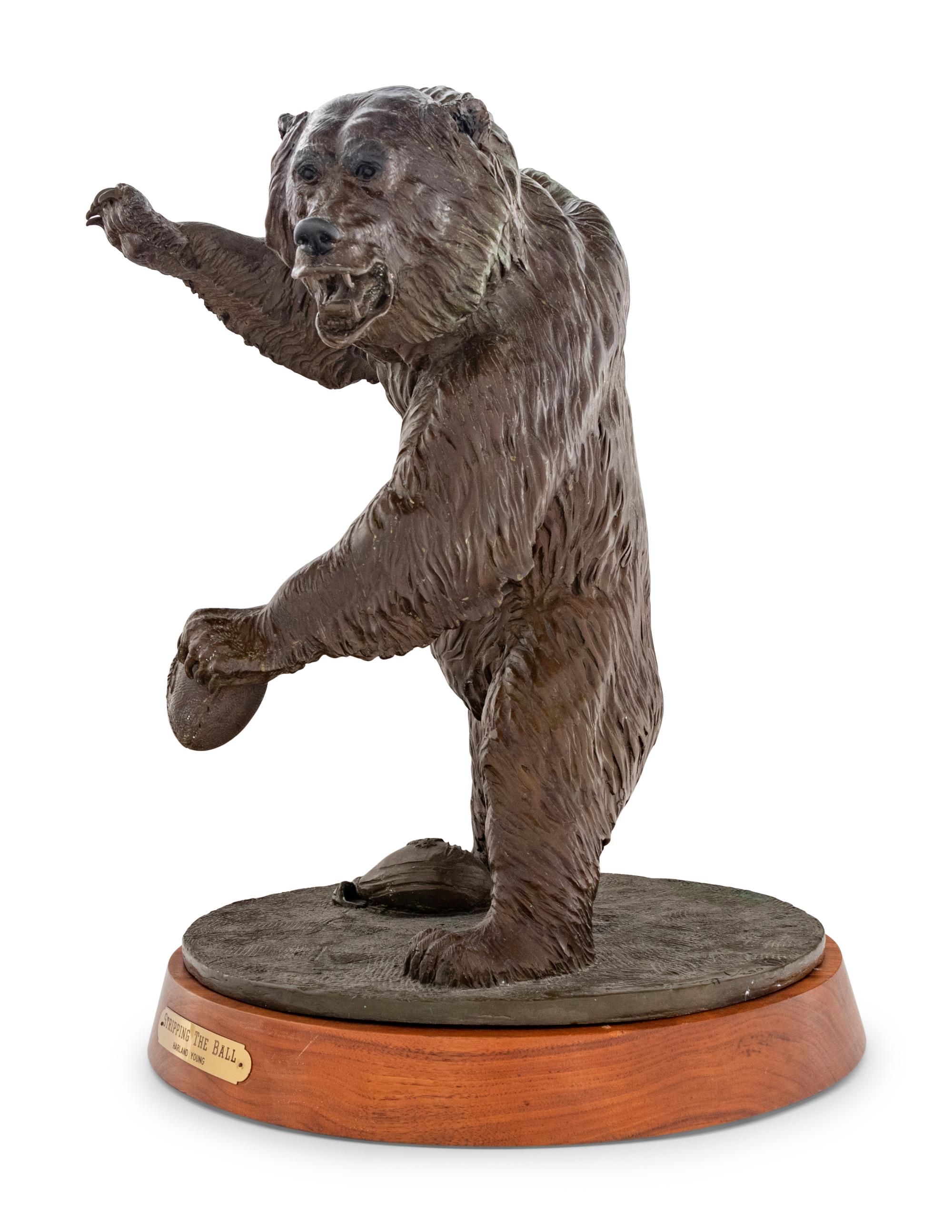 A Harland Young "Stripping The Ball" Sculpture Formerly Displayed at Mike Ditka's Restaurant,