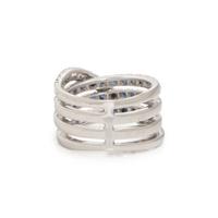 SYNTHETIC SAPPHIRE AND DIAMOND RING