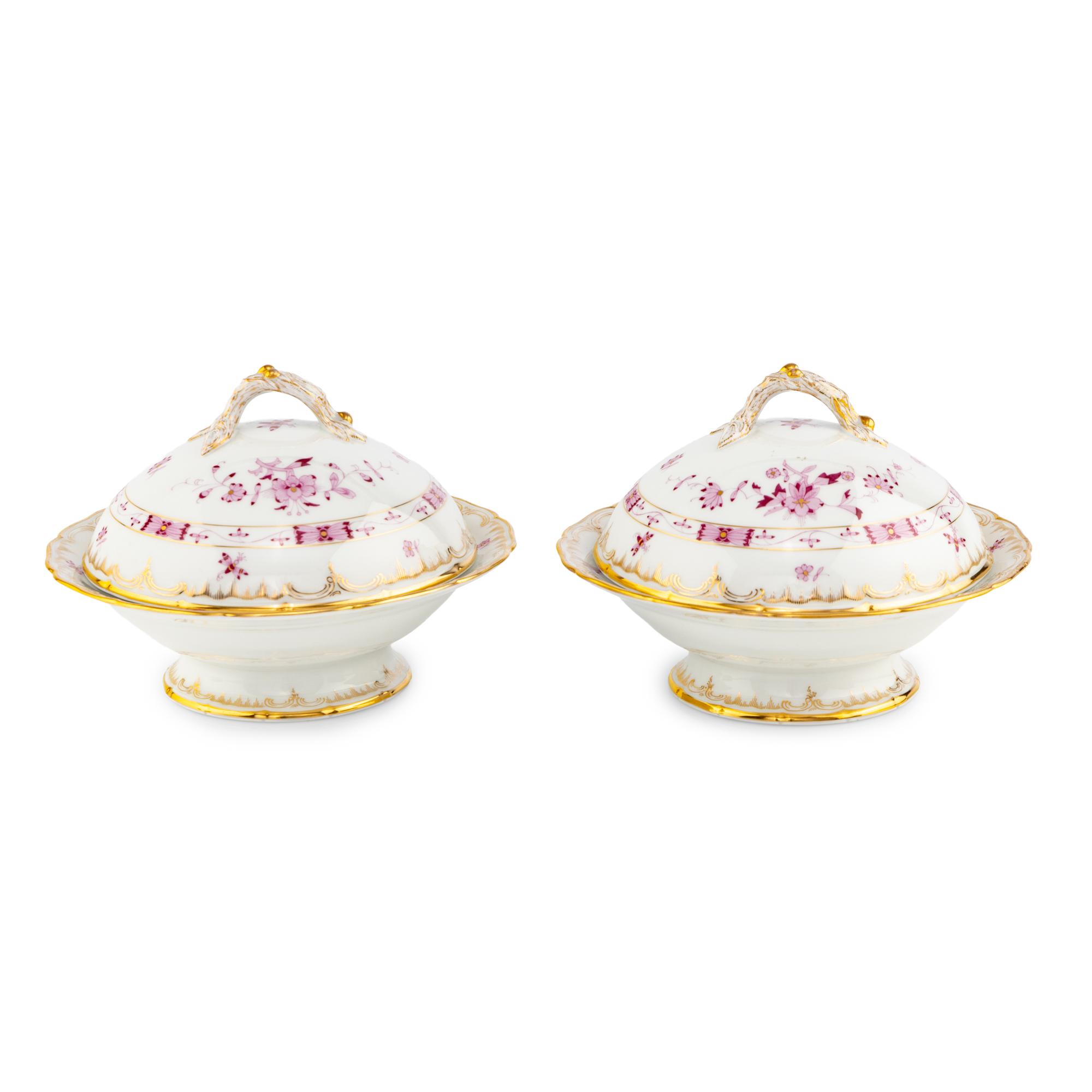 A Pair of Berlin (K.P.M) Porcelain Serving Dishes with Covers