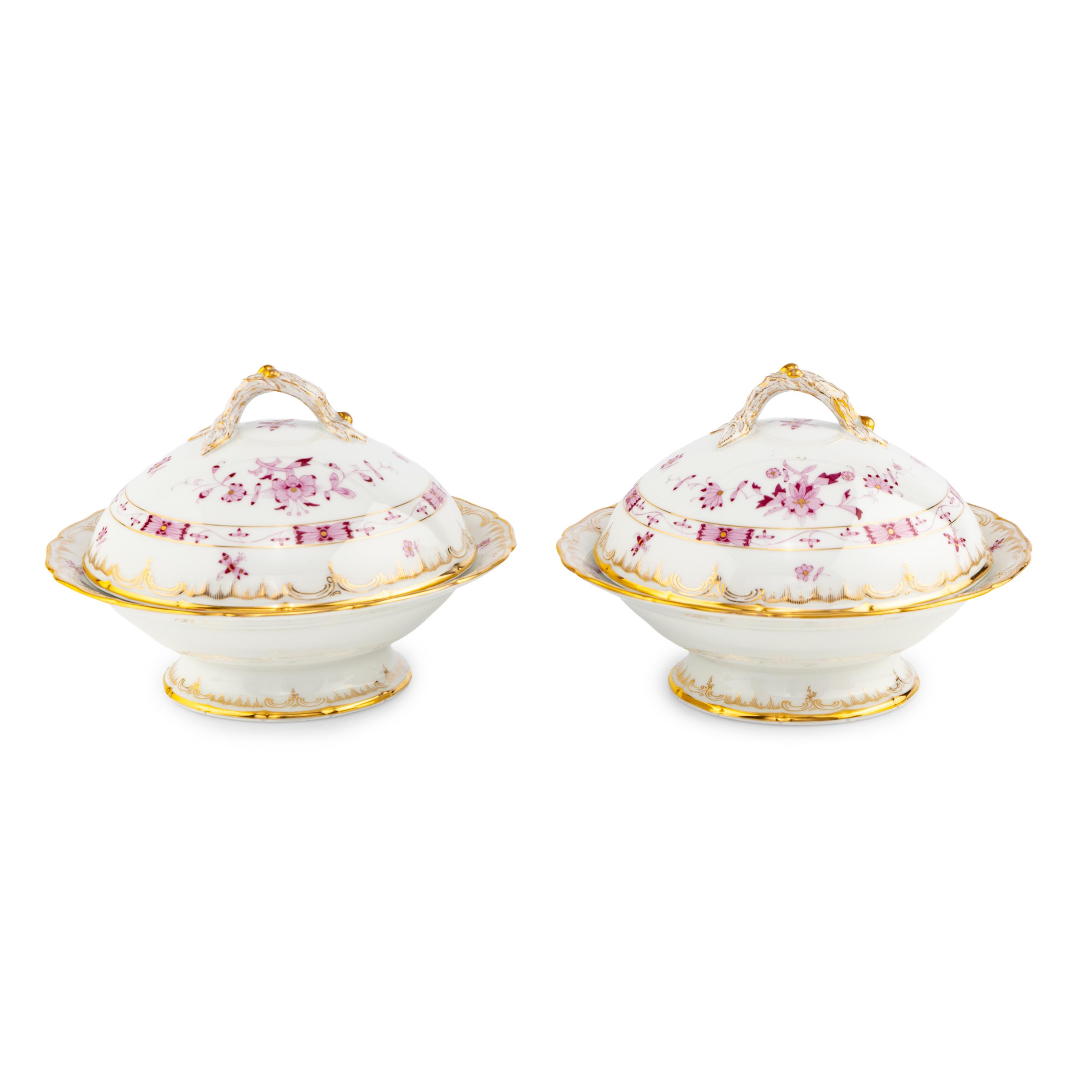A Pair of Berlin (K.P.M) Porcelain Serving Dishes with Covers