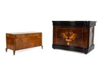 Two Continental Marquetry Boxes