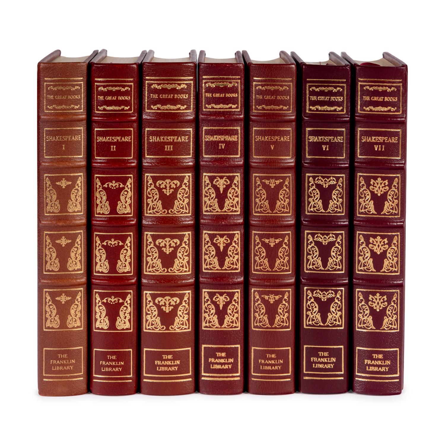 [Bindings]. Shakespeare, William. The Plays and Sonnets . Edited by William George Clarke and William Aldis Wright. Pennsylvania: Franklin Library, 1978-1983.