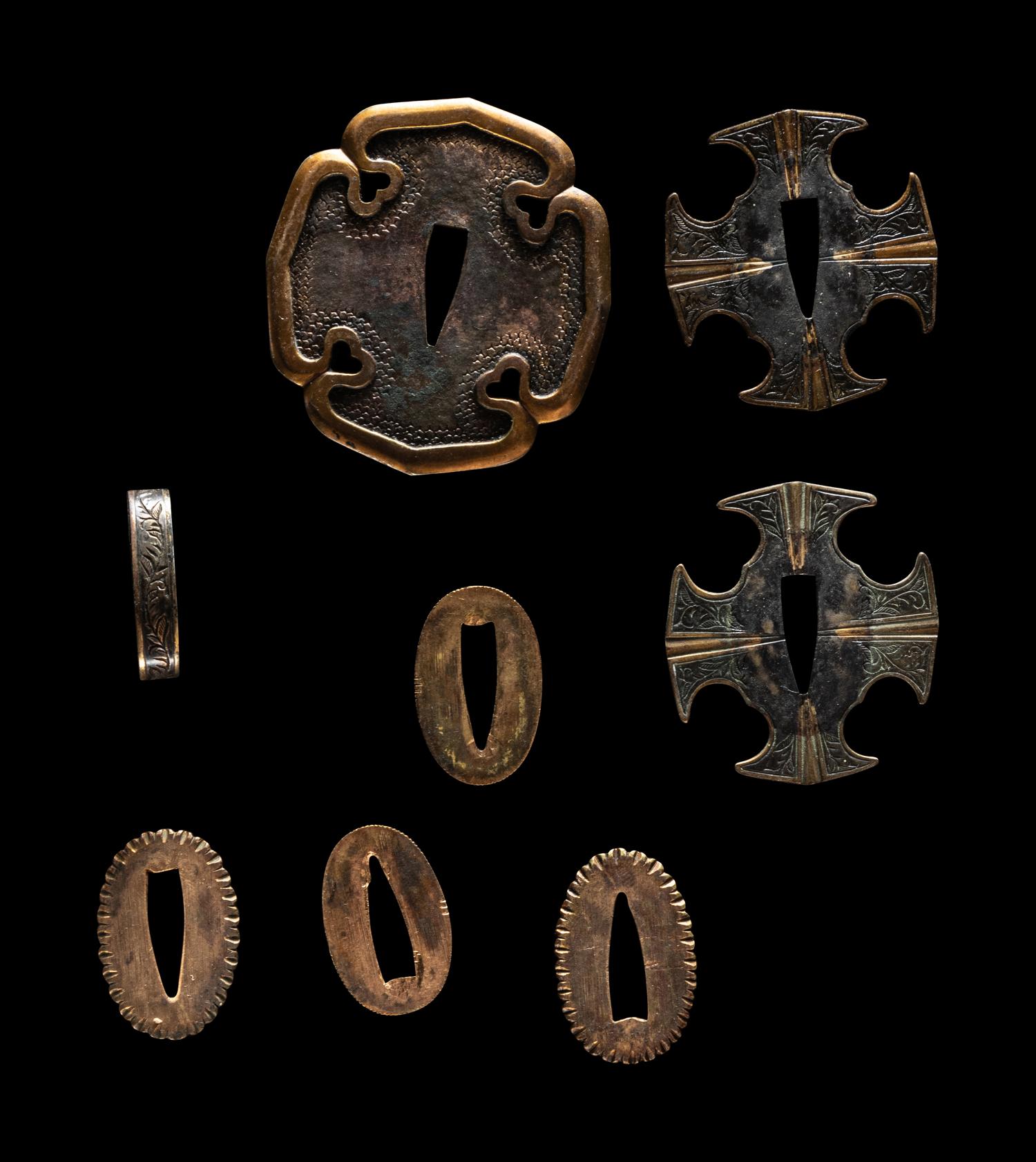 A Set of Sword Fittings and Scabbard for A Tachi