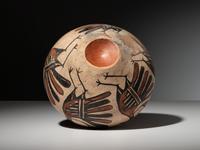 Polychrome Pottery Olla, with Parrots