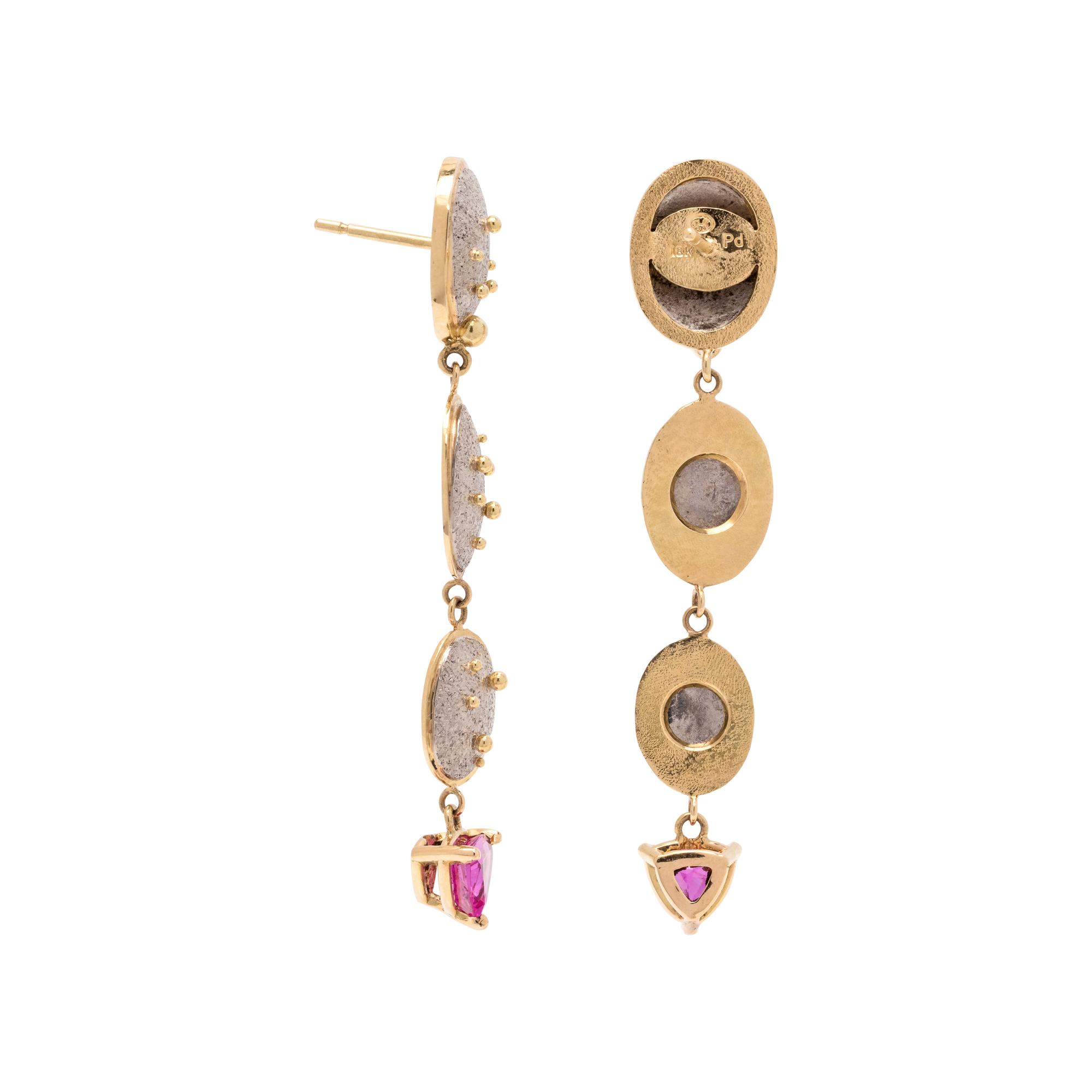 RICHARD KIMBALL, PINK SAPPHIRE EARRINGS
