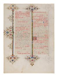 GIORGIO D’ALEMAGNA (documented Ferrara, 1441-1462) A leaf from the Breviary of Lionello d’Este, also known as the Llangattock Breviary, in Latin, illuminated manuscript on parchment [Italy, Ferrara, c. 1441-1448]