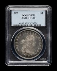 An 1800 Draped Bust $1 Coin (PCGS VF35)