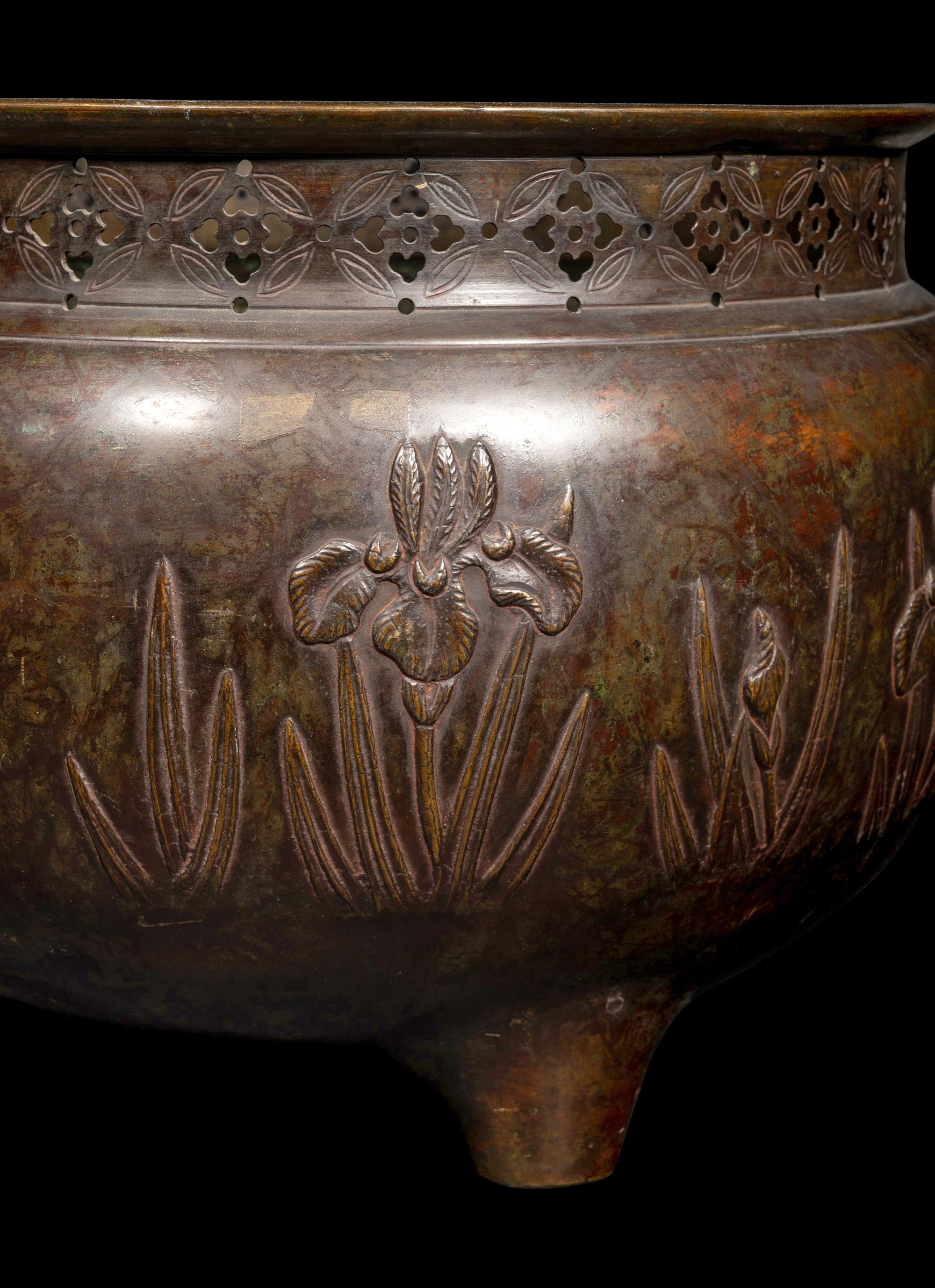 Three Large Japanese Bronze Wares