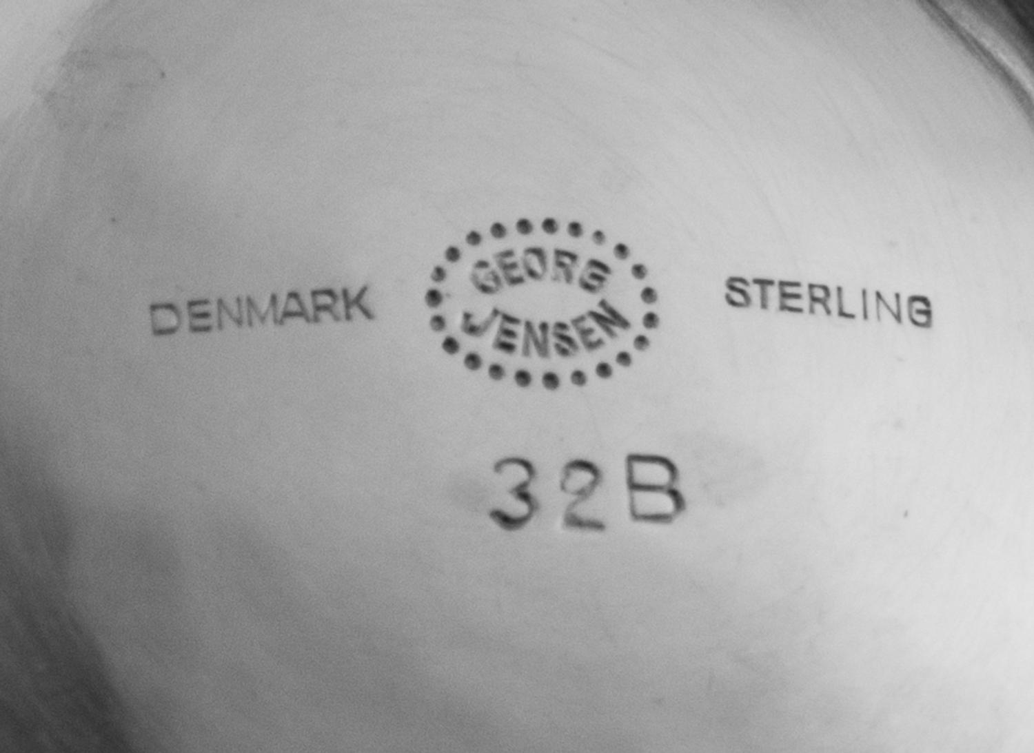 A Danish Silver Creamer and Sugar (Item 89 on original listing.)