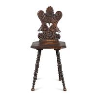 A German Carved Oak Side Chair