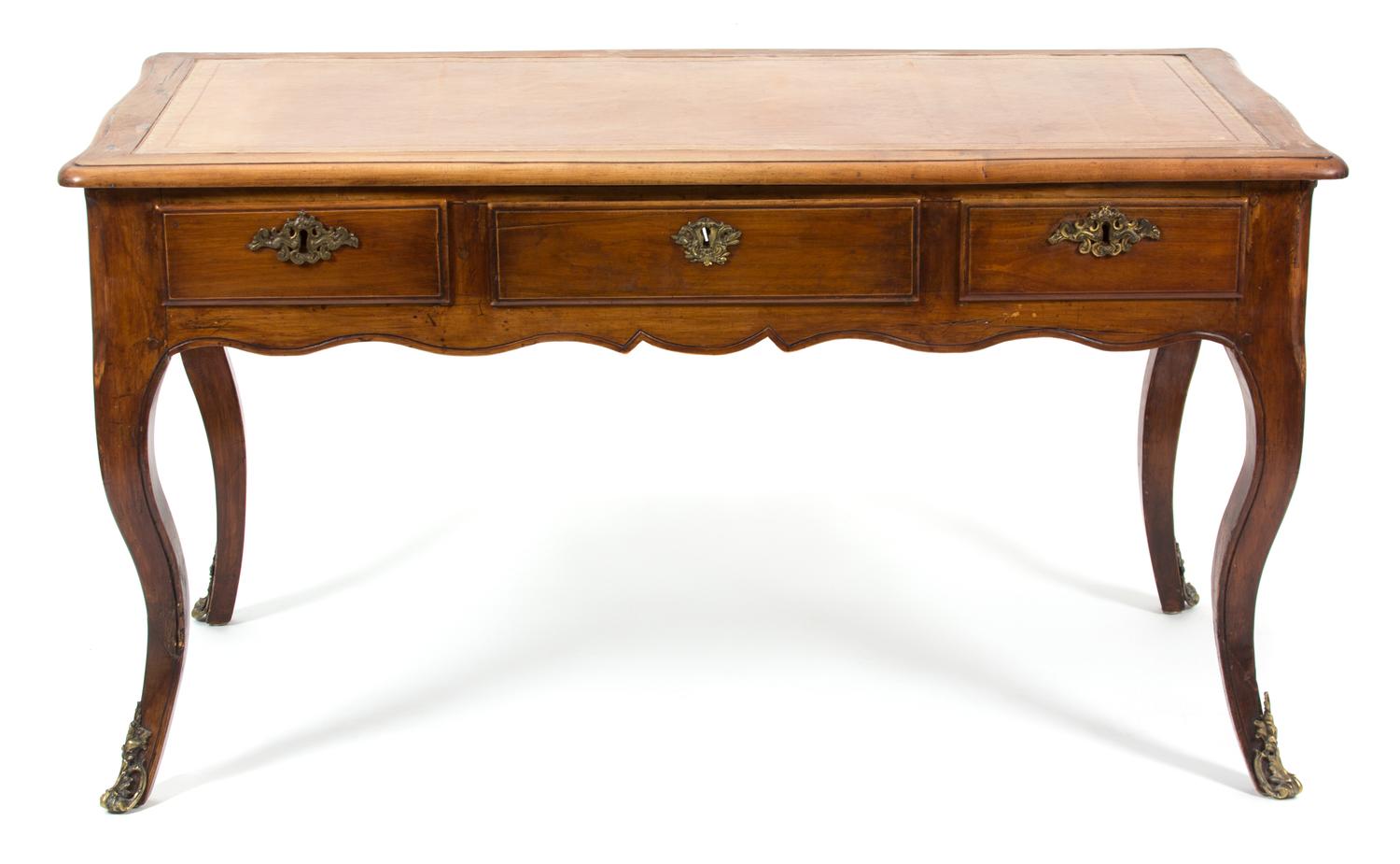 A Louis XV Style Bureau Plat Height 30 x width 54 x depth 30 inches. — 19TH CENTURY