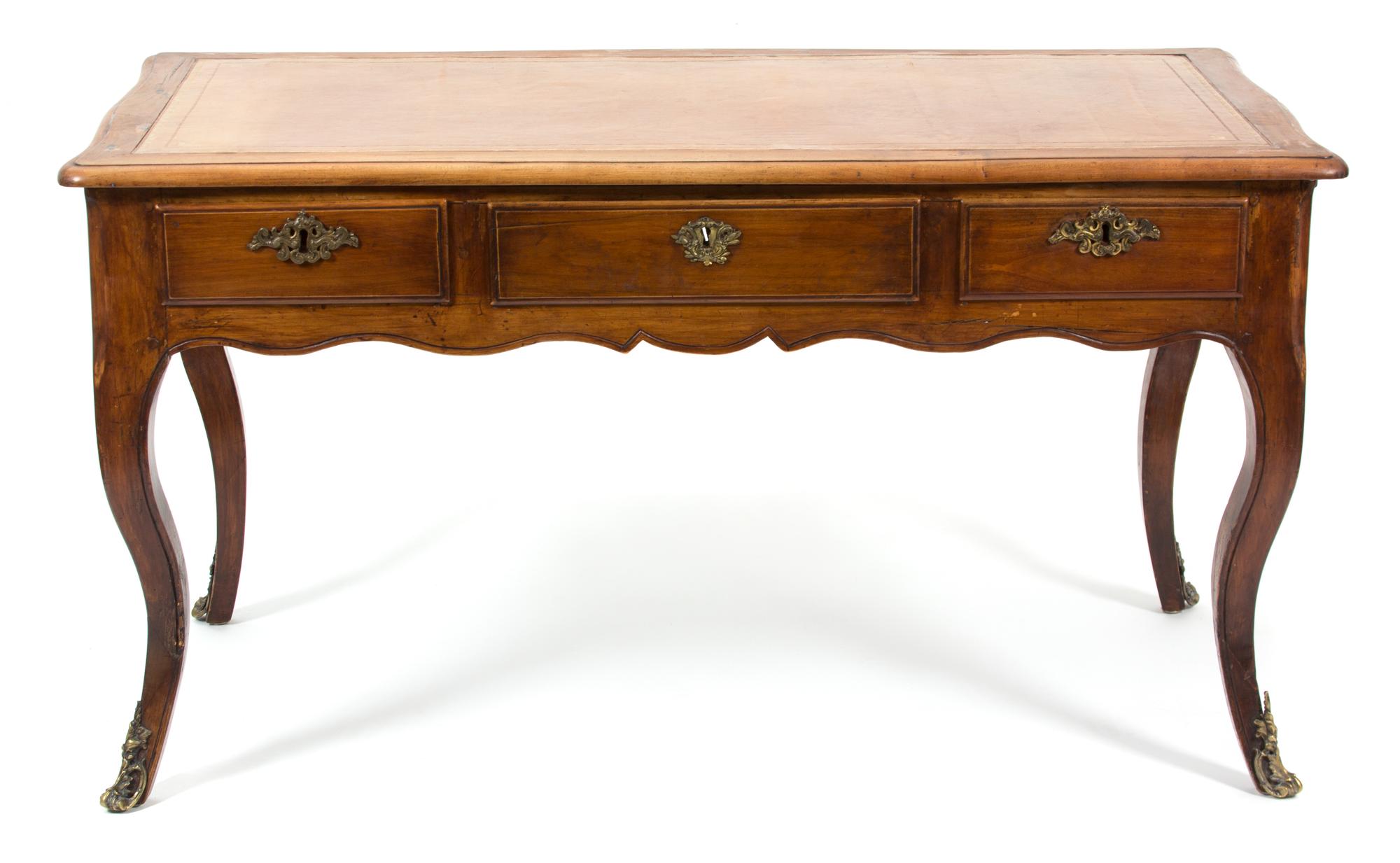 A Louis XV Style Bureau Plat Height 30 x width 54 x depth 30 inches. — 19TH CENTURY
