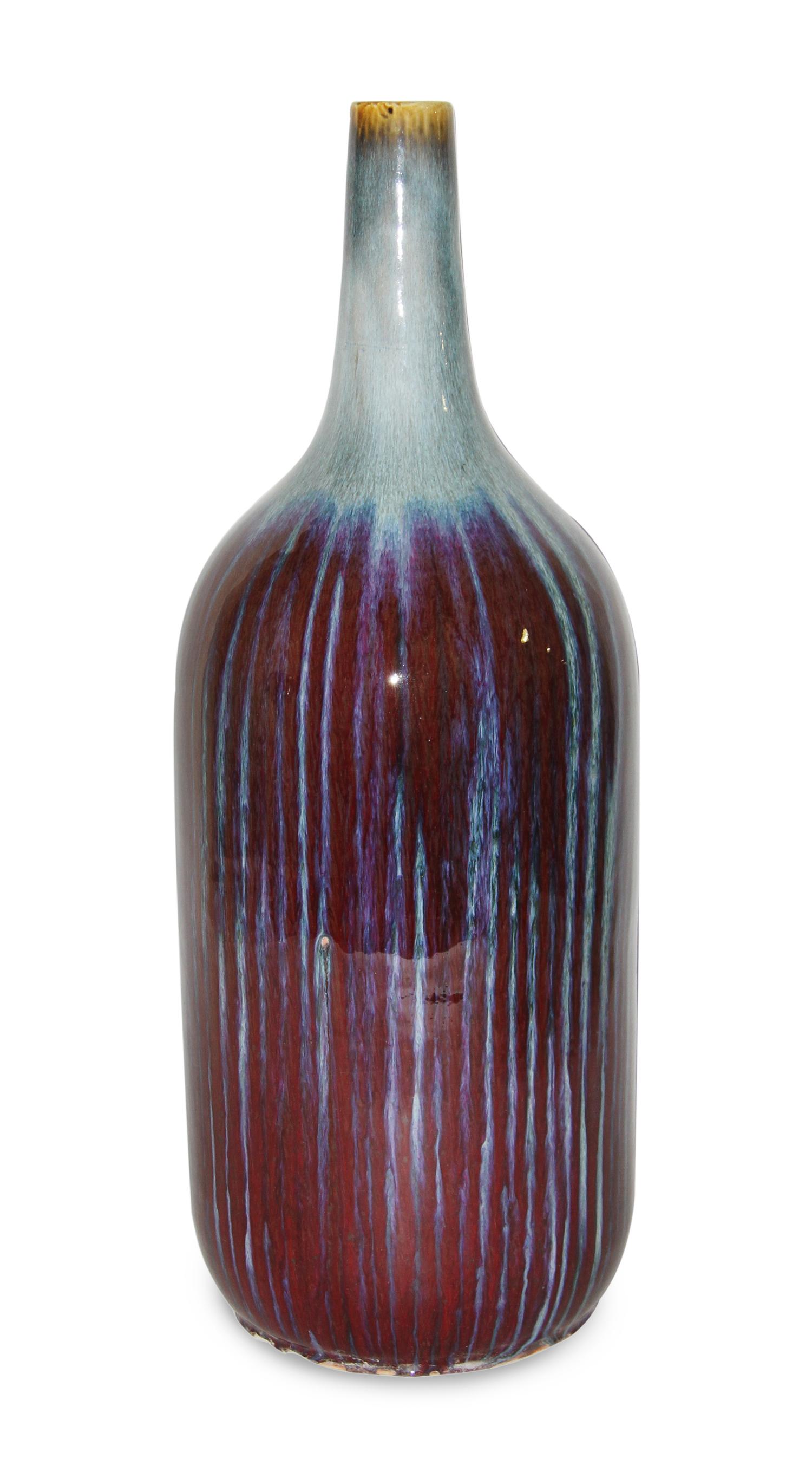 Two Pottery Lamp Bases Height of tallest 26 inches. — Attributed to Harding Black
