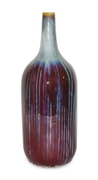 Two Pottery Lamp Bases Height of tallest 26 inches. — Attributed to Harding Black