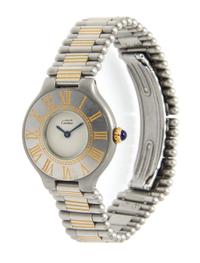 A Stainless Steel Wristwatch, Cartier,
