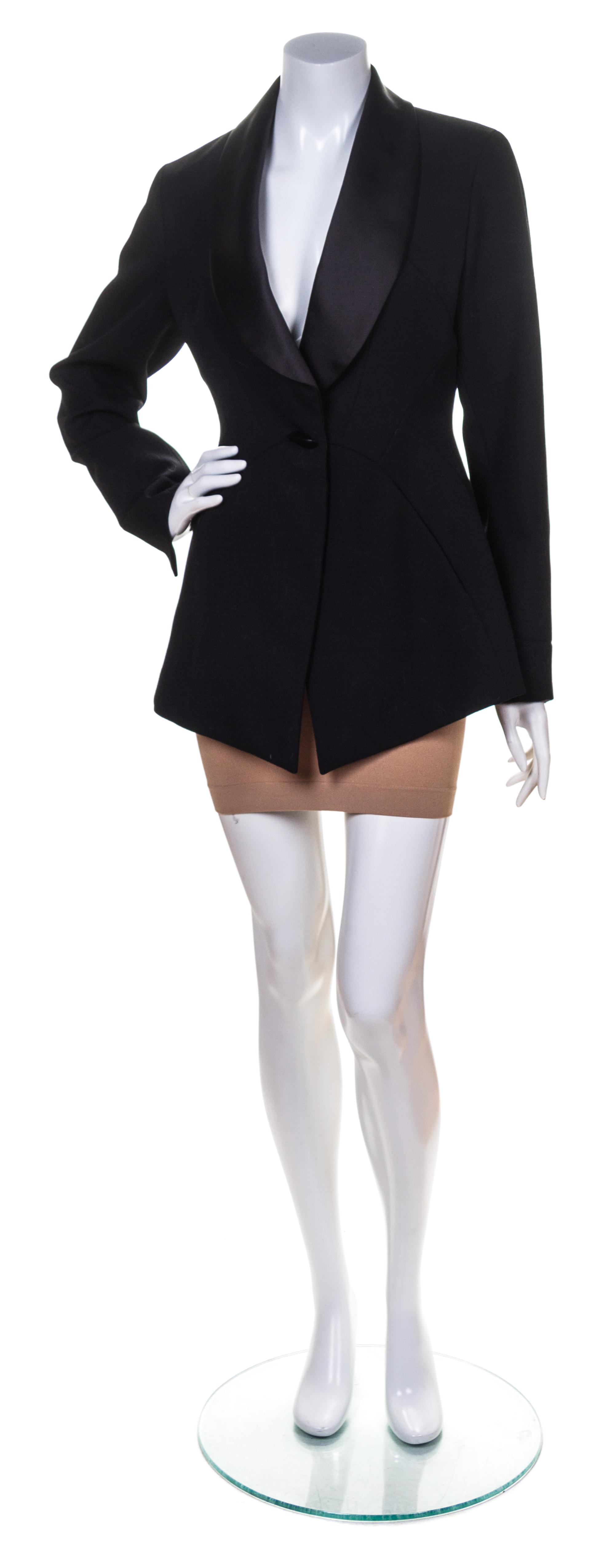 A Claude Montana Black Tuxedo Jacket,