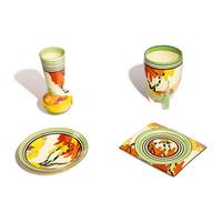 Honolulu pattern, Two Vases, Two Plates, c. 1933-35