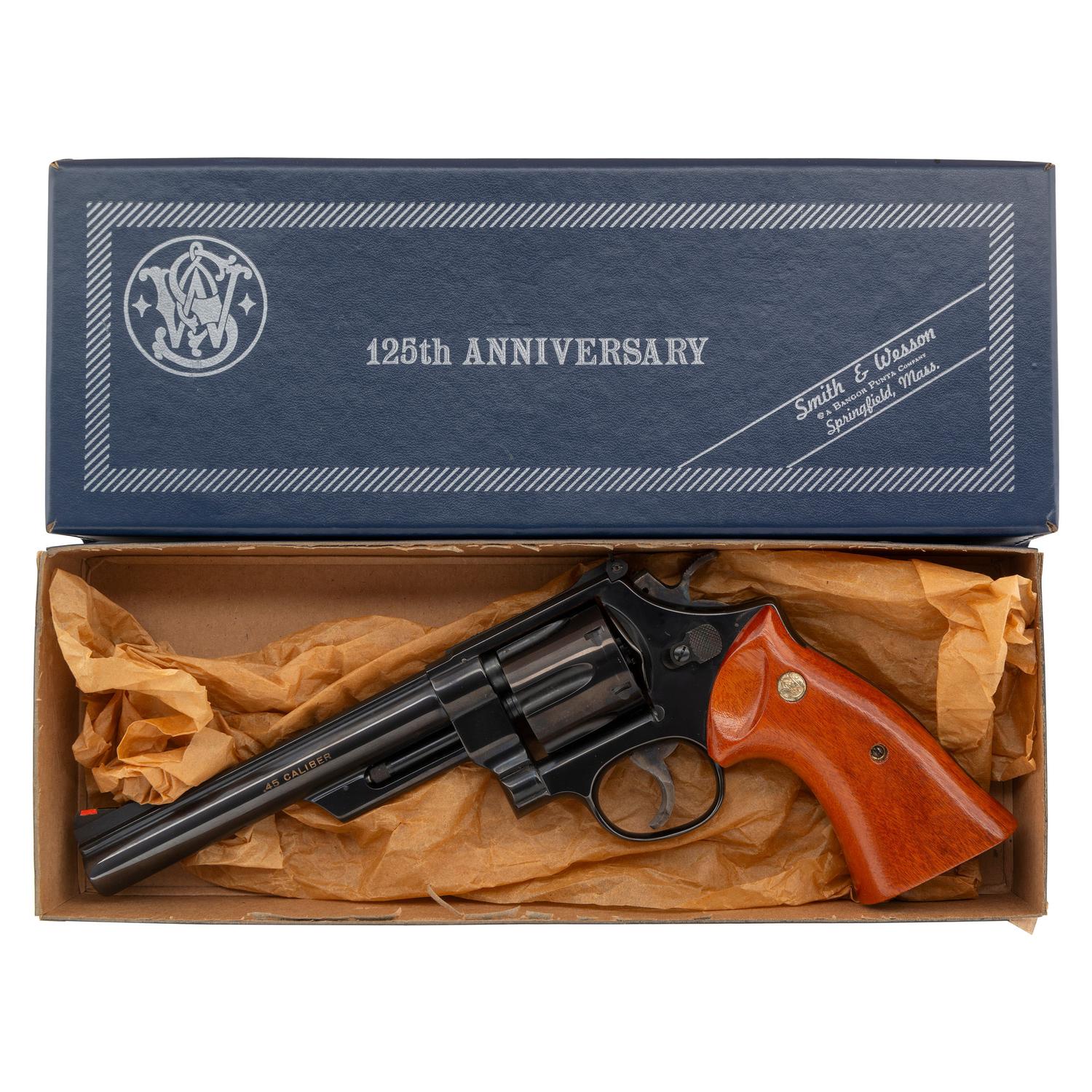 *Smith & Wesson 125th Anniversary Commemorative Model 25-3 in Factory Display Box with Accessories