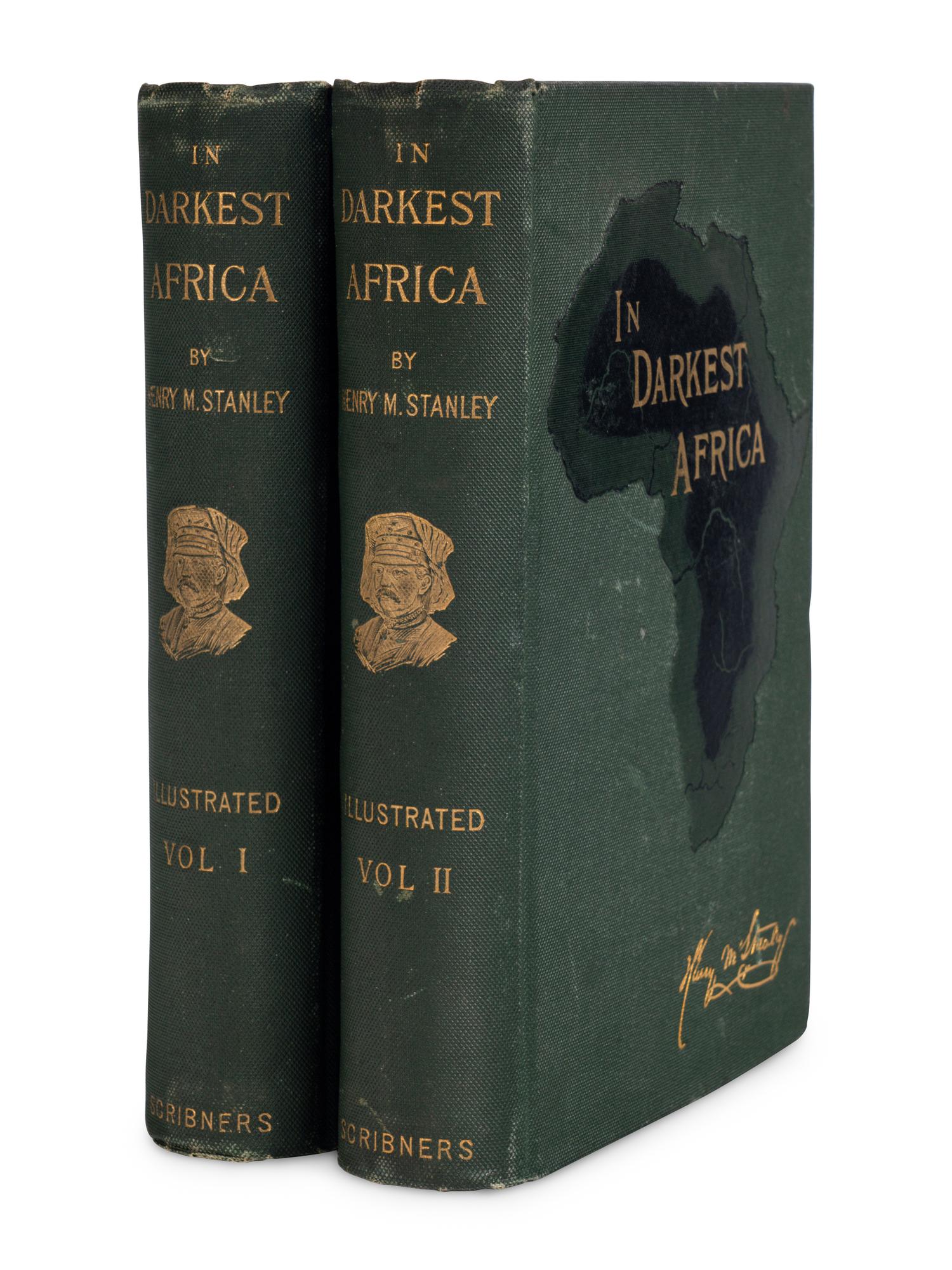 [TRAVEL & EXPLORATION]. STANLEY, Henry Morton (1841-1904) In Darkest Africa; or, The Quest, Rescue, and Retreat of Emin, Governor of Equatoria . New York: Charles Scribner’s Sons, 1890.