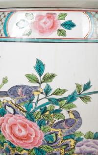 A Pair of Chinese Export Enameled Porcelain Jardinières