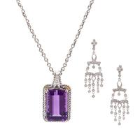 COLLECTION OF WHITE GOLD AND DIAMOND JEWELRY