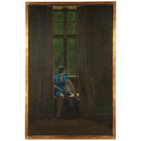 David Inshaw (British, b. 1943) — The Room in Cambridge, c. 1976-78