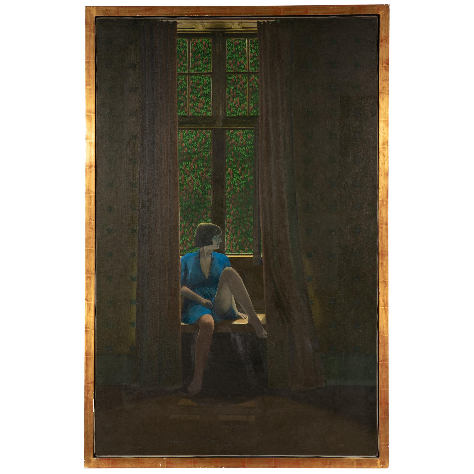 David Inshaw (British, b. 1943) — The Room in Cambridge, c. 1976-78