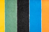 Colored Paper Image XIII (Yellow Green Black Blue Orange)