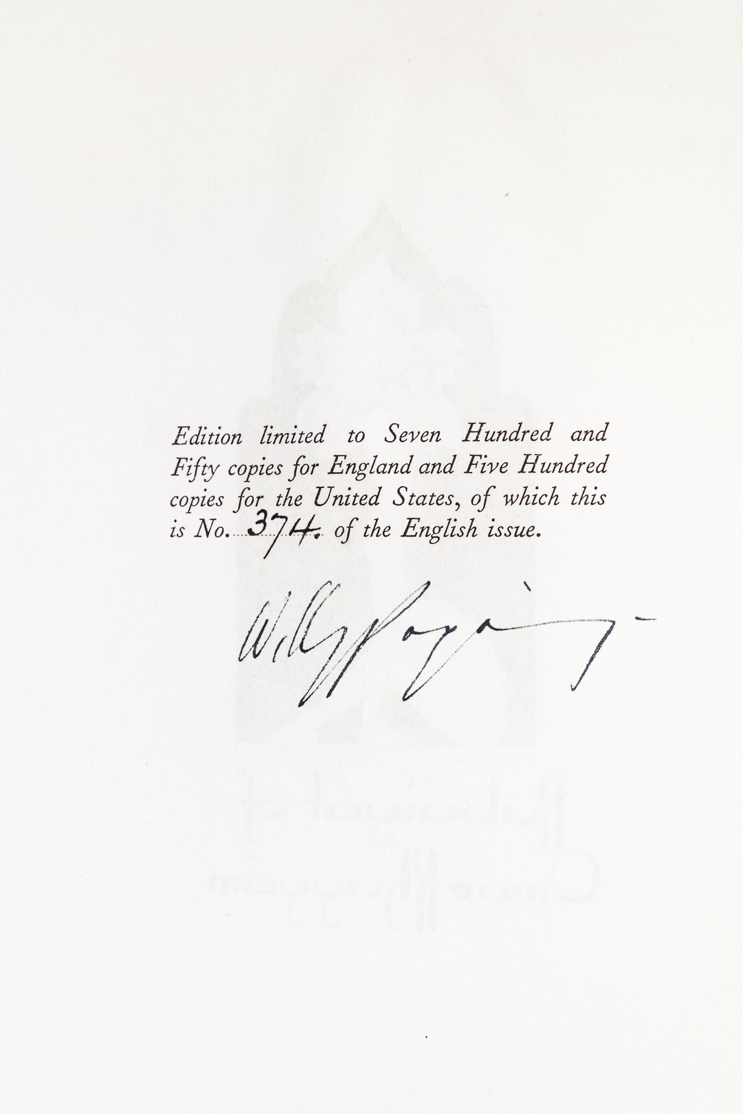 FITZGERALD, EDWARD, trans. The Rubaiyat of Omar Khayyam. London, 1930. Finely bound. Limited, signed.