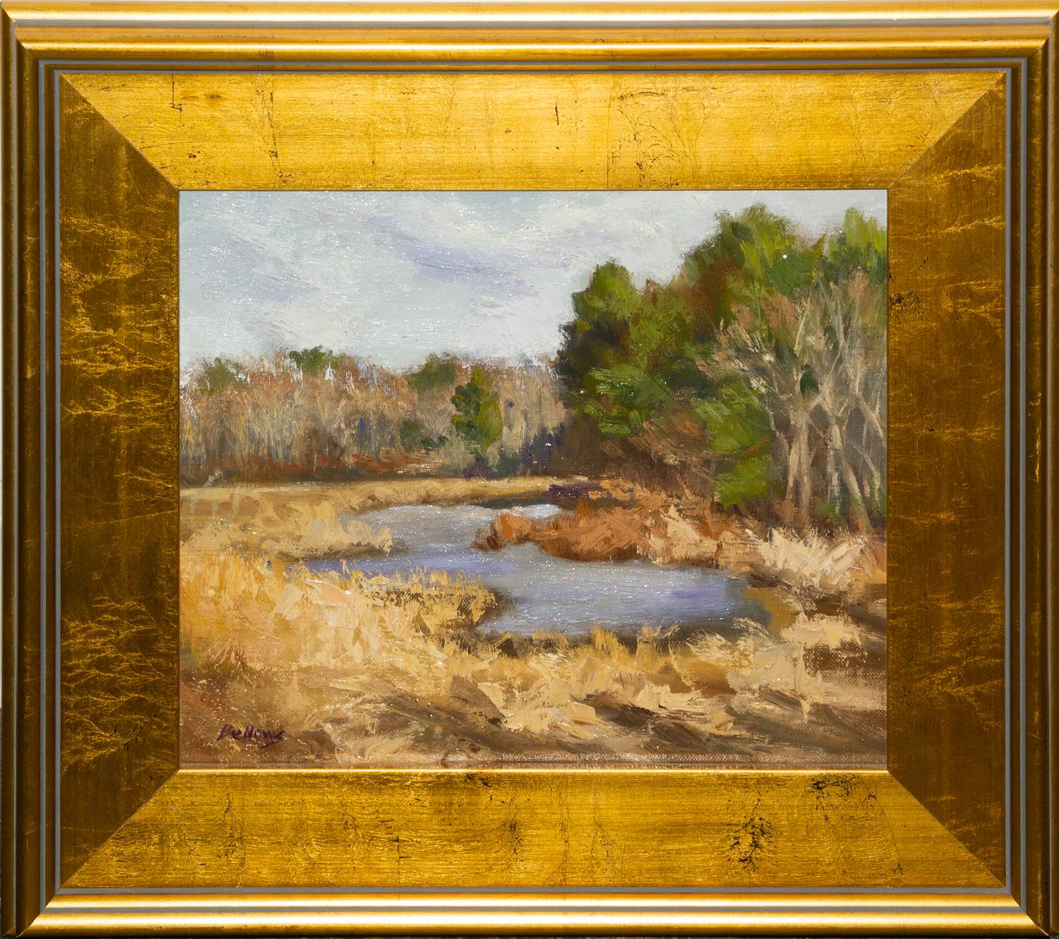 Jayne Bellows, (20th century), Landscape with pond