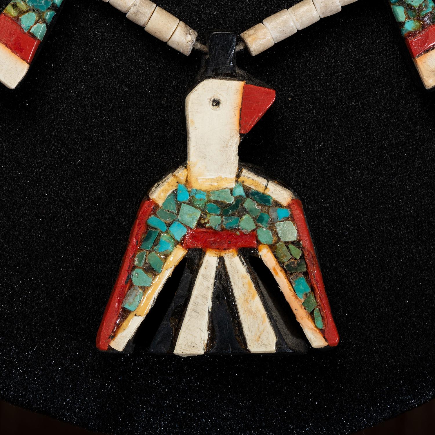 Kewa Depression Era Thunderbird Necklaces, Pair