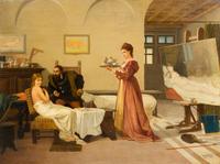Amos Cassioli, (Italian, 1832-1891), Tiziano's Studio, 1873